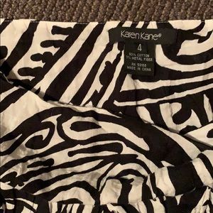 EUC Karen Kane black and white skirt fully lined 4